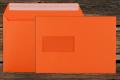 [1801582] Briefhüllen mit Fenster C5 162x229 mm Haftklebend Orange 120 g/qm